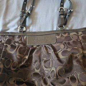Brown signature Coach bag